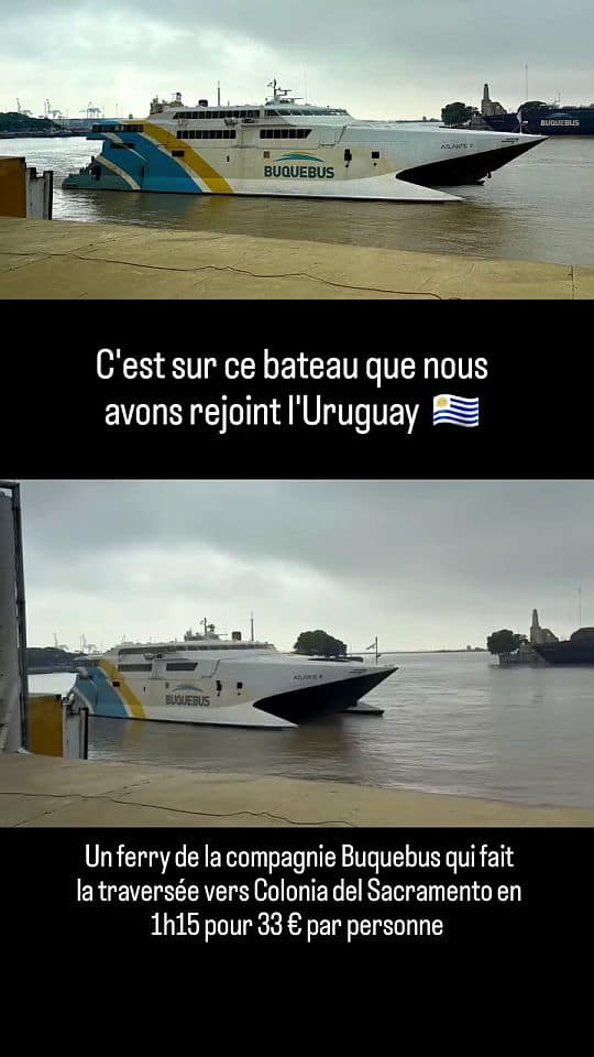 Traversée todo tranqui avec la compagnie Buquebus