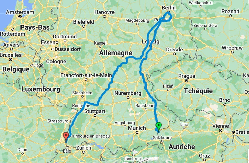 Parcours Allemagne surtout Berlin